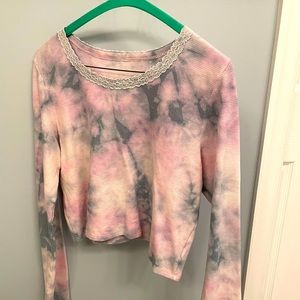 American Eagle Cropped, Long-Sleeve Top